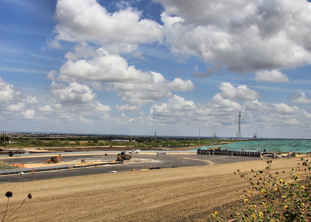 Circuit of the Americas — Turn 11 nearing completion at Circuit of the Americas near Austin, Texas, United States.