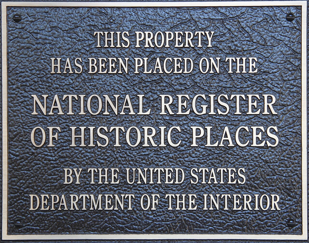 Du Quoin State Fairgrounds — Plaque declaring "this property has been placed on the National Register of Historic Places by the United States Department of the Inte