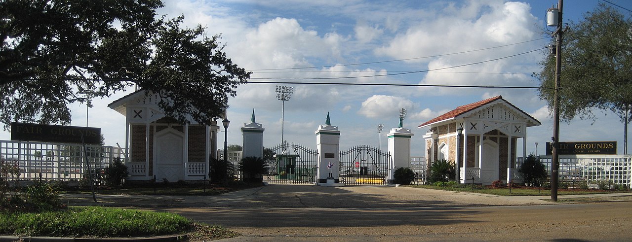 Fair Grounds Race Course & Slots — Main gate to New Orleans Fair Grounds on Gentilly Road.