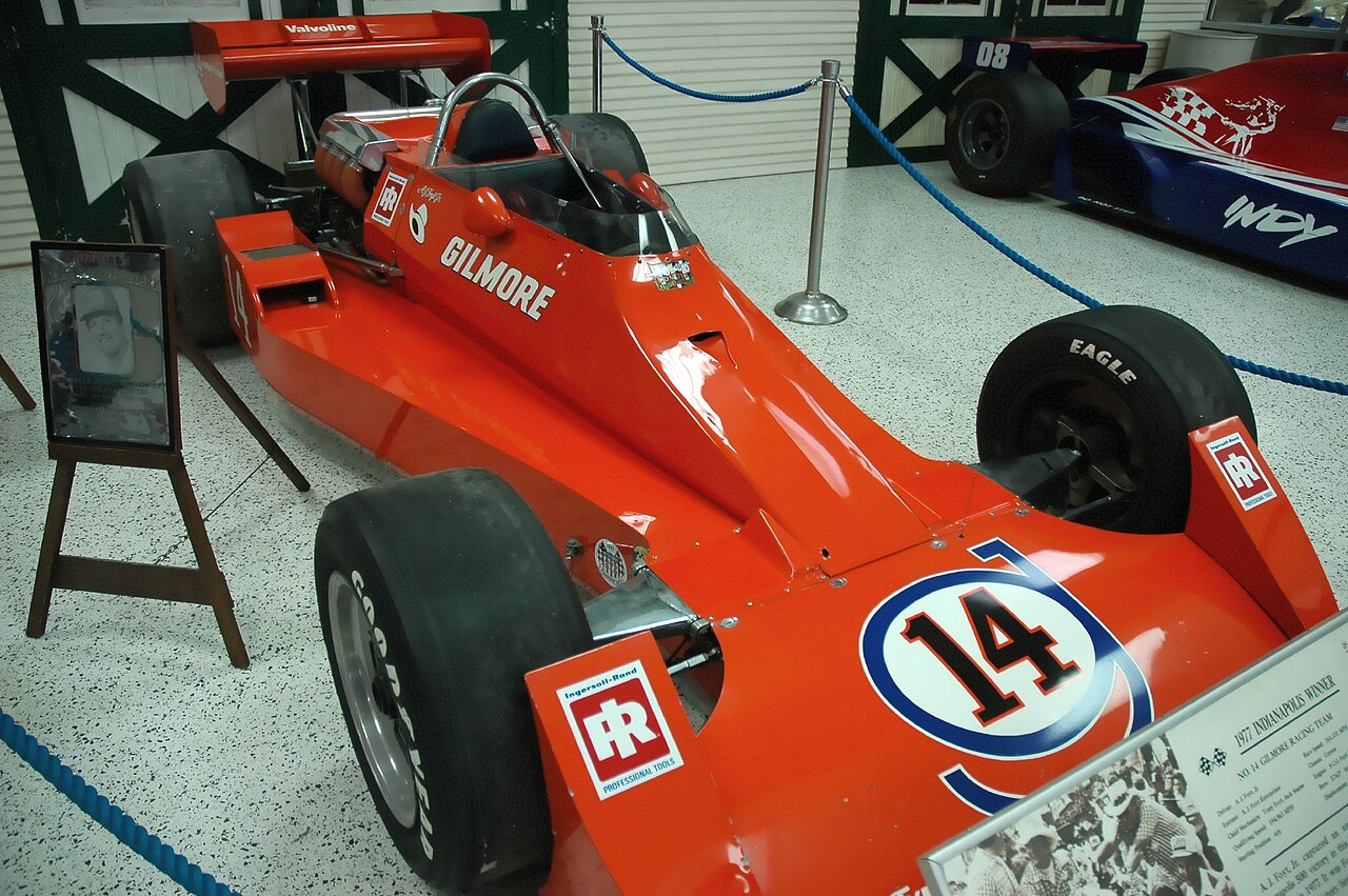 Indianapolis Motor Speedway (IMS) Museum — The Coyote-Foyt that A. J. Foyt drove to victory in the 1977 Indianapolis 500