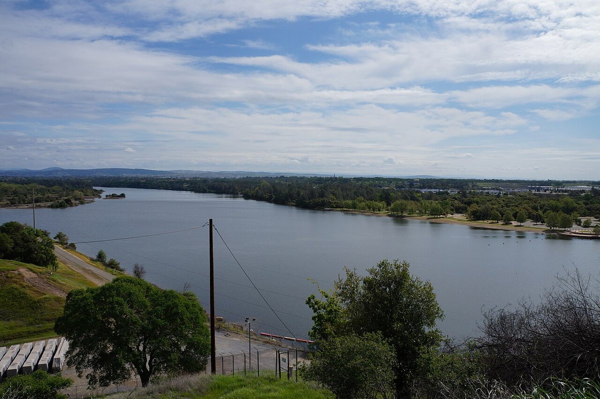 Lake Natoma — A photograph of Lake Natoma, looking towards Folsom, California.