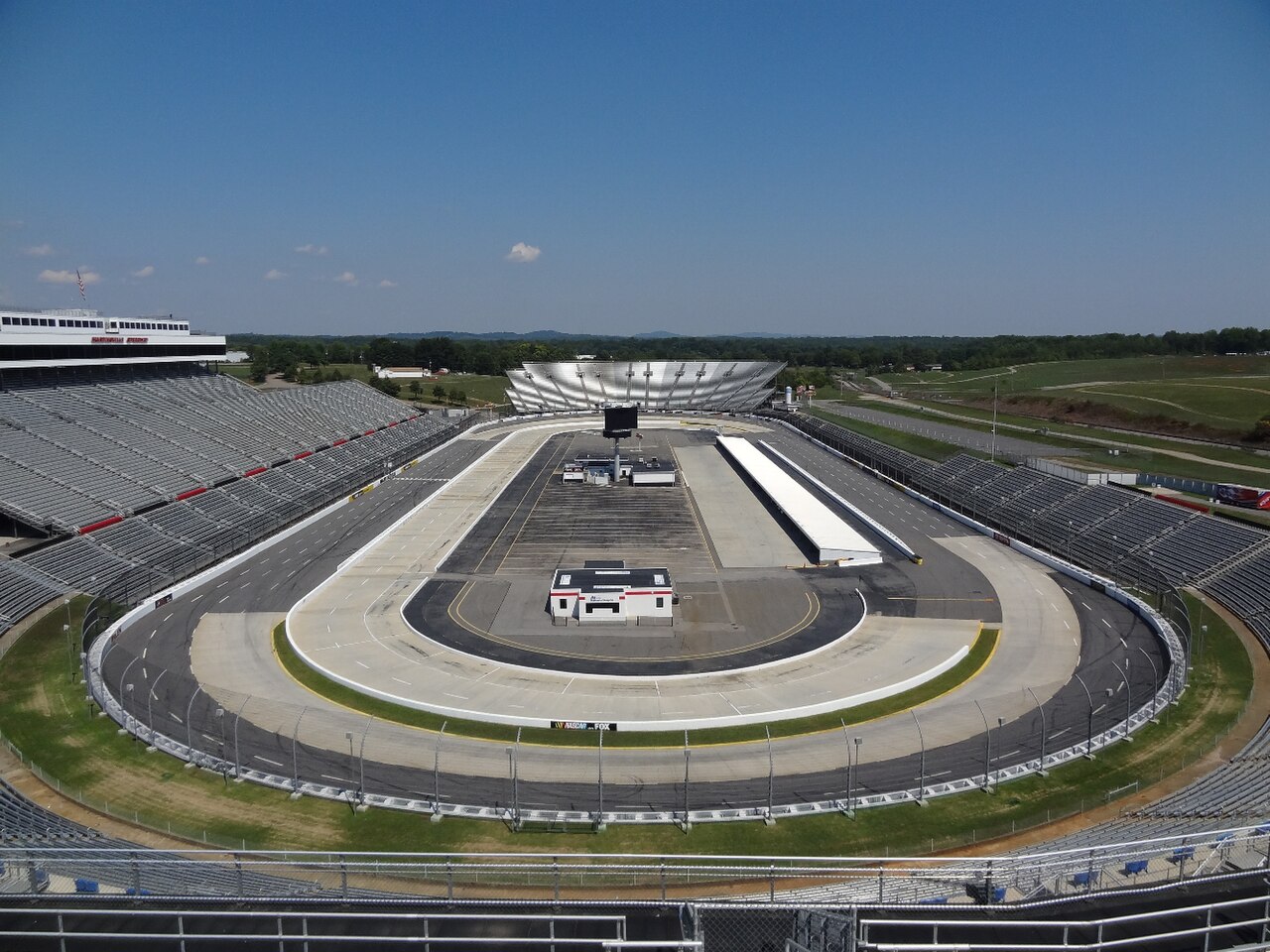 Martinsville Speedway — View of turn 1 and 2 at Martinsville Speedway.